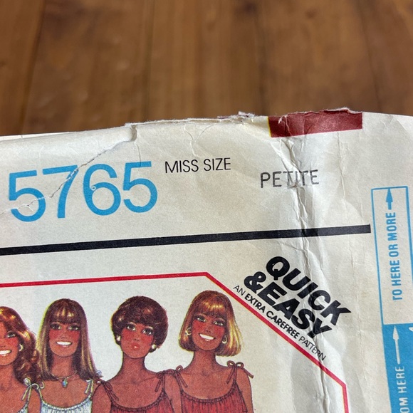 McCalls vintage sewing pattern 5765 size petite maxi sundress pattern - Picture 2 of 4